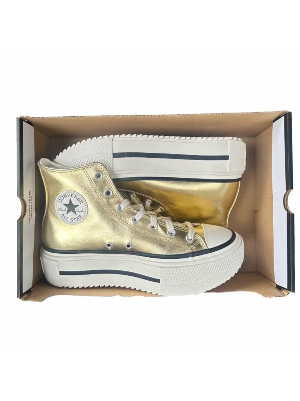 ⭐Converse Chuck Taylor Lift Double Stack Gold 9.5 Women's Shoes Sneakers A15164C